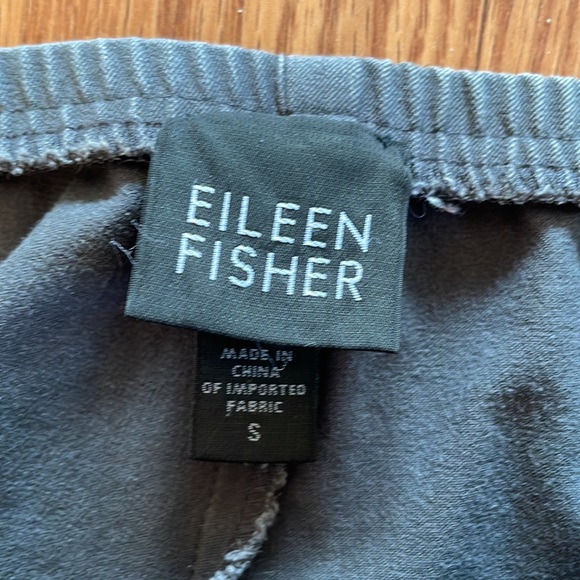 Eileen Fisher Gray Elastic Waist Pants Size Small Comfy Neutral Cotton Spandex - Picture 7 of 10